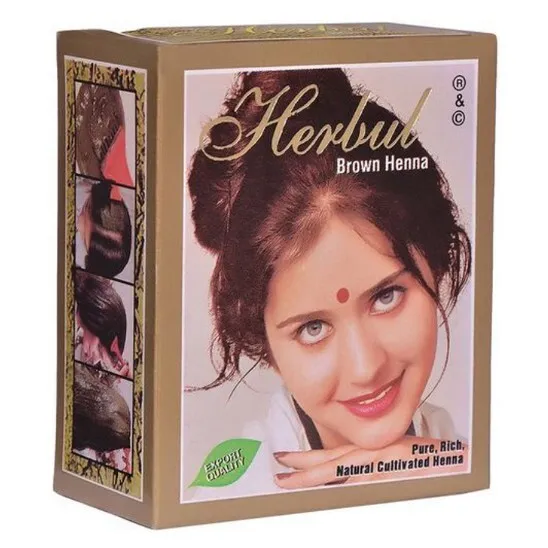 Хна Хербул для волос коричневая 60 г (10 г *6) Henna Herbul brown