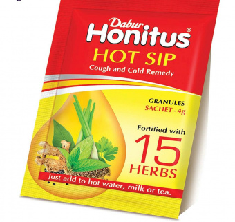 Хонитус согревающий напиток в порошке , Дабур, 1шт -4г.  Honitus Hot Sip. -5