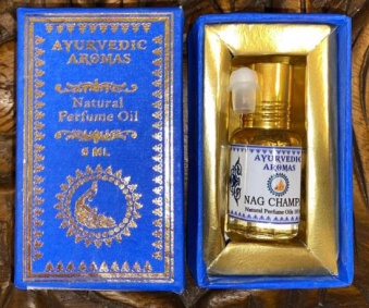 Масляные духи Наг Чампа, ролик, 5мл. Ayurvedic Aromas natural perfume Oil Nag Champa. -5