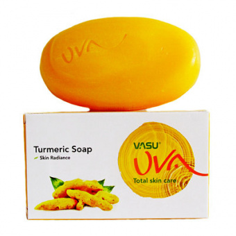Васу аюрведическое мыло с Куркумой, антибактериальное, 125 г. Vasu. -5