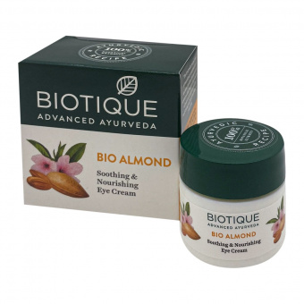 Биотик крем для кожи вокруг глаз, 15г. Biotique Bio Almond Eye Cream. -5